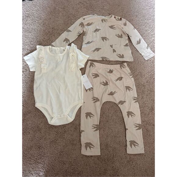 Jessica Simpson organic cotton 3pc outfit size 24 mos - Picture 1 of 7